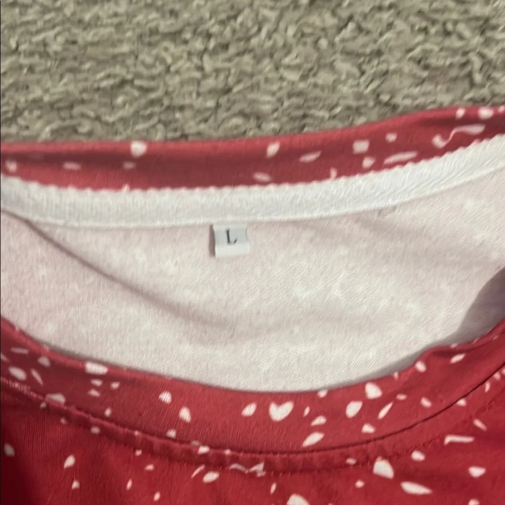 Festive Reindeer Shirt - Red & White - Picture 2 of 4